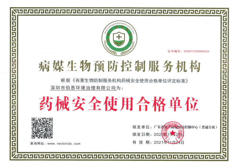 药械安全使用合格单位