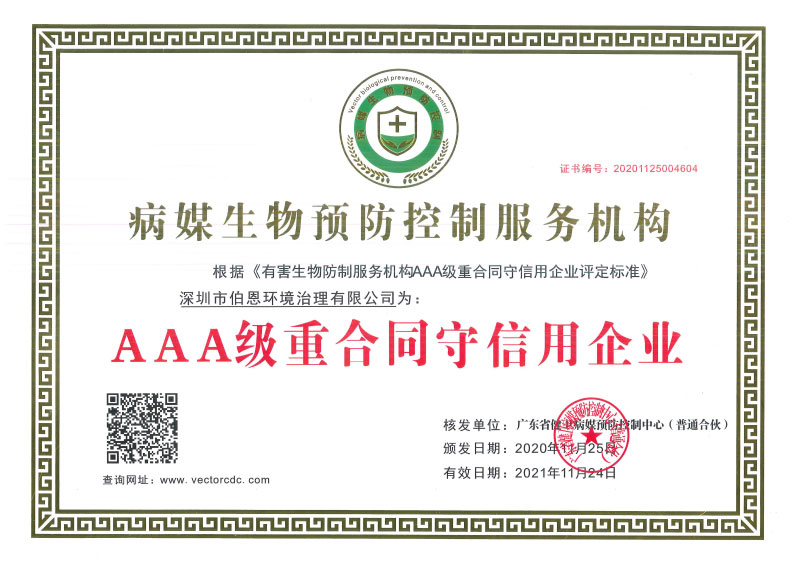 AAA级重合同守信用企业